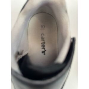 Carter’s Toddler Size 10 Soccer Cleats Black Silver Hook-and-Loop Shoes